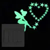 Pegatinas Luminosas para Interruptores Dibujos Animados Creativos Pegatinas de Pared Luminosas Hada Estrella Gato Hogar Habitación Infantil Pegatinas Decorativas Autoadhesivas