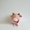 Chapéu de Bebê Outono Inverno Fofo de Chifre de Cordeiro Chapéu de Lã Tricotado Feito à Mão Unissex Chapéu de Inverno Quente para Bebê com Proteção para as Orelhas