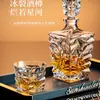 Decantador de whisky con tapa, recipiente de almacenamiento de licor de cristal estilo europeo, decantador de vino comercial, vaso para licor, vaso para whisky