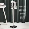 Balde de Champagne de Aço Inoxidável Estilo Europeu com Suporte de Luxo Modelo para Sala de Exposição Joalheria Bar Doméstico KTV Vinho Balde Vertical de Gelo