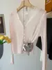 Nuevo Cárdigan de Punto de Seda Helada Estilo Coreano con Protección Solar para Mujer Verano 2026 Ropa Exterior Delgada Top Cubrebajos de Moda de Alta Gama