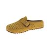 Chinelo Meia Plataforma Birkan Shoes Feminino para Verão Roupa Exterior 2025 Novo Versátil Slip-on Sandálias Sapatos com Furos