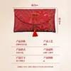 Nuevos Sobres Rojos de Lujo para Boda 2025 para Diseño de Tela Personalizado, Sobres Rojos Creativos para Ceremonia de Té de Boda