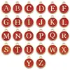 Colgante de aleación de 26 letras transfronterizo, gota de aceite de doble cara, color negro blanco, accesorios DIY, pulsera, llavero