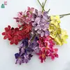 Orquídea Phalaenopsis Tacto Real 9 Flores de Orquídea Fotografía de Estudio Flores de Seda Accesorios Venta al por Mayor Transfronteriza Flores Artificiales