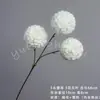 3 cabezas de flores artificiales de bola de nieve de la suerte, un ramo para arreglos florales de boda, decoraciones de hortensias y accesorios para crear exhibiciones escénicas