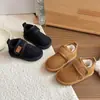 Botas de Nieve para Niños 2026 Estilo Nuevo Niños Antideslizantes Suela Suave Botas Cortas Con Terciopelo Engrosado Cálidas Botas de Algodón Niñas Pequeñas Zapatos de Algodón