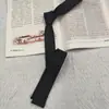 Corbata negra sin nudos para combinar con todo, estilo coreano, informal, para hombre de negocios, con cremallera, de color liso, para el trabajo