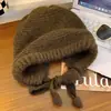 Gorro de Punto Estilo Fair Isle Pasamontañas Grueso de Invierno Protección para Orejas Protección para el Cuello Cortavientos Gorro Cálido Patrón de Punto
