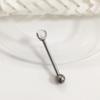 Titânio G23 zircônia liga conta redonda unha de língua F136 rosca interna dupla bola barbell decoração de língua piercing corporal orelha Bridge