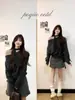 Falda Corta Gris Bodycon Falda Larga de Lana Falda Interior Estilo Coreano para Mujer Otoño 2026 Nueva Adelgazante