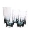 Taza martillada japonesa para el hogar de alto valor, juego de vasos de agua de vidrio sin plomo, estilo Ins para vino, taza azul tinta para bebidas de jugo