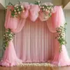 Cortinas y Visillos de Gasa de Alta Calidad Transfronterizos para Decoración de Espacios de Bodas al Aire Libre, Fondos, Arcos de Boda y Tejido de Malla