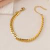 Pulsera de moda de acero inoxidable con mariposa, forma de corazón, números romanos para mujer, estilo ins, alta gama, comodín, pulsera de oro de 18k