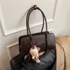 Bolsa de boliche retrô de grande capacidade para mulheres, nova coleção outono/inverno 2026, bolsa de ombro Melard para o dia a dia, bolsa tote pequena