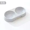 Cuenco doble de plástico Macaron, grande, al por mayor, para agua de perros, comida para gatos, suministros para mascotas.