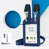 Conjunto de Cartões de Certificado em Couro Genuíno Crachá de Cartão de Trabalho Cartão de Trabalho Cartão Duplo Cordão de Couro Cartão de Refeição Estudantil Cartão de Ônibus Cartão de Acesso
