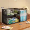 Estantería de Escritorio Estante de Almacenamiento de Libros para Estudiantes Estante de Escritorio de Múltiples Niveles Estante para Libros Ilustrados Infantiles Estante de Archivos de Almacenamiento de Escritorio