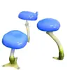 Lámpara de Hongo Avatar Sombrero Azul Pequeño Combinación de 3 Piezas de Hongos Iluminación de Parque Escultura de Paisaje Luminosa de Fibra de Vidrio