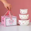 Juego de Tres Piezas de Recipiente de Conservación de Cerámica, Recipiente Sellado, Caja de Conservación, Juego de Recipientes para Regalo, Caja de Regalo, Ceremonia de Apertura, Boda, Impresión de Logotipo, Venta al por Mayor