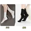 Meias de Algodão Miu para Yoga Estilo Ballet Primavera e Verão, Meias Antiderrapantes para Pilates, Meias Largas de Cor Sólida, Meias Acessório da Moda