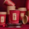 Vasos de papel para bodas, vasos desechables para celebraciones, rojos, vasos de papel engrosado para banquetes de bodas, vasos de papel para uso doméstico para bodas, una colección completa de artículos para bodas