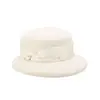 Rongmei 2026 Nuevo Sombrero Clásico Hepburn Transfronterizo con Ala Curva, Sombrero de Mezcla de Seda y Lana, Elegante Sombrero de Estilo Francés