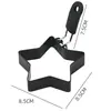 Anti-escaldante aço inoxidável omelete cozinha omelete molde flor estrela-shaped quadrado criativo omelete artefato omelete artefato