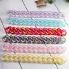 23x 23mm Acrílico Color Translúcido Cadena Aurora Accesorios para Pendientes Collar Pulsera Pasador Llavero DIY