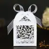 Caja de dulces cortada a láser con patrón de estilo europeo, caja de papel para dulces de boda, decoración de ventana tallada en papel, caja de dulces de cumpleaños