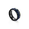 Moda para hombre guapo que no se decolora artefacto para cerveza números romanos cadena giratoria anillo de joyería para descompresión
