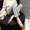 Sapatos Femininos Plus Size Transfronteiriços em Estoque, Sapatos de Salto Baixo Versáteis com Laço Estilo Francês, Sapatos Baixos Femininos Mary Jane, Novo Modelo 2026