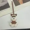 Schnauzer Perro Cuero Regalo Collar Personalizado Cachorro Creativo Llavero para Coche Colgante para Bolso Al por Mayor