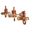 Válvula de quatro vias para refrigeração e ar condicionado 1p/2p/3p/5p/10p tipo esfera com solda para alta temperatura e alta pressão válvula reversora de quatro vias