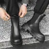 Botines Chelsea para Hombre Estilo Nuevo Juego de Pie Hombres Suela Gruesa Botas de Humo Moda Estilo Coreano Botas Martin 28291-J