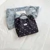 Bolso de Lona Floral de Alto Estilo Nuevo Otoño 2026, Bolso Tote de Gran Capacidad, Bolso de Hombro con Cordón, Bolso Casual Ins