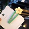 Pinza para el Cabello Estilo Coreano Inspirada en Hyuna Color Caramelo Floral Lateral Celebridad de Internet Colorido Pinza Bb Pasador Accesorio para el Cabello Estilo Ins