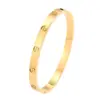 Pulseira de Ouro Transfronteiriça, Pulseira de Aço Titânio Parafusada Fashion e Versátil, Pulseira com Design Simples em Forma de Cruz com Fecho Oculto