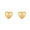 Pendientes de Flor con Forma de Corazón Simples y Compactos Xuping, Aleación de Cobre, Lujo Ligero, Elegantes, Oro de Imitación, Pendientes Sencillos para el Día a Día al por Mayor