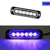 Luz Estroboscópica 6LED para Camión de Coche Plástico 6LED 12-36V Cuerpo Ultradelgado Luz de Advertencia Lateral Luz Estroboscópica
