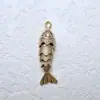 Pingente de Peixe Koi Geométrico Colorido Retentivo Banhado a Ouro Real 14k Acessórios para Pulseira Colar Brincos de Joias Artesanais DIY