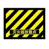 Punto de colocación de extintor de incendios placa de goma engrosada resistente al desgaste duradera señal de advertencia prohibido bloquear alfombrilla de goma antideslizante personalizada
