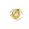 Novo Anel Cruzado da Amazon Novo Anel de Aço Inoxidável com Pérola e Zircônia Feminino Flor Geométrico Exagerado Anel de Flor Aberta