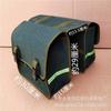 Bolsa de lona para bicicleta de montaña Bolsa de transporte grande verde bolsa doble de camello bolsa de sillín percha para bolsa bolsa de cola