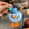 Lindo Pato de Piel de Conejo Rex Real Llavero para Coche Colgante Juguete de Peluche Bola de Carbón Pequeña Decoración para Mochila