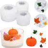 Molde de silicona de yeso para vela perfumada de calabaza de Halloween, decoración festiva, adorno colgante, molde para manualidades
