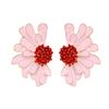 Pendientes de aleación con forma de gota de aceite de estilo pastoral fresco europeo y americano, con diseño de atmósfera de moda y pequeños pendientes de margaritas para mujer