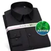 Camisa de Bambú para Hombre para Viajar al Trabajo, Informal de Negocios Profesional, Ropa de Manga Larga Cálida para Hombre, Otoño