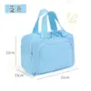 Nova bolsa de cosméticos estilosa com abertura dupla, grande capacidade, bolsa fofa para armazenamento de cosméticos, necessaire de viagem portátil.