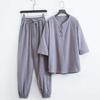 Ropa Budista Laica para Hombre, Conjunto de Ropa Lisa Zen de Estilo Chino, Ropa Taoísta de Algodón y Lino, Ropa para Adorar, Ropa Zen, Traje Tang de Meditación Zen para Mujer